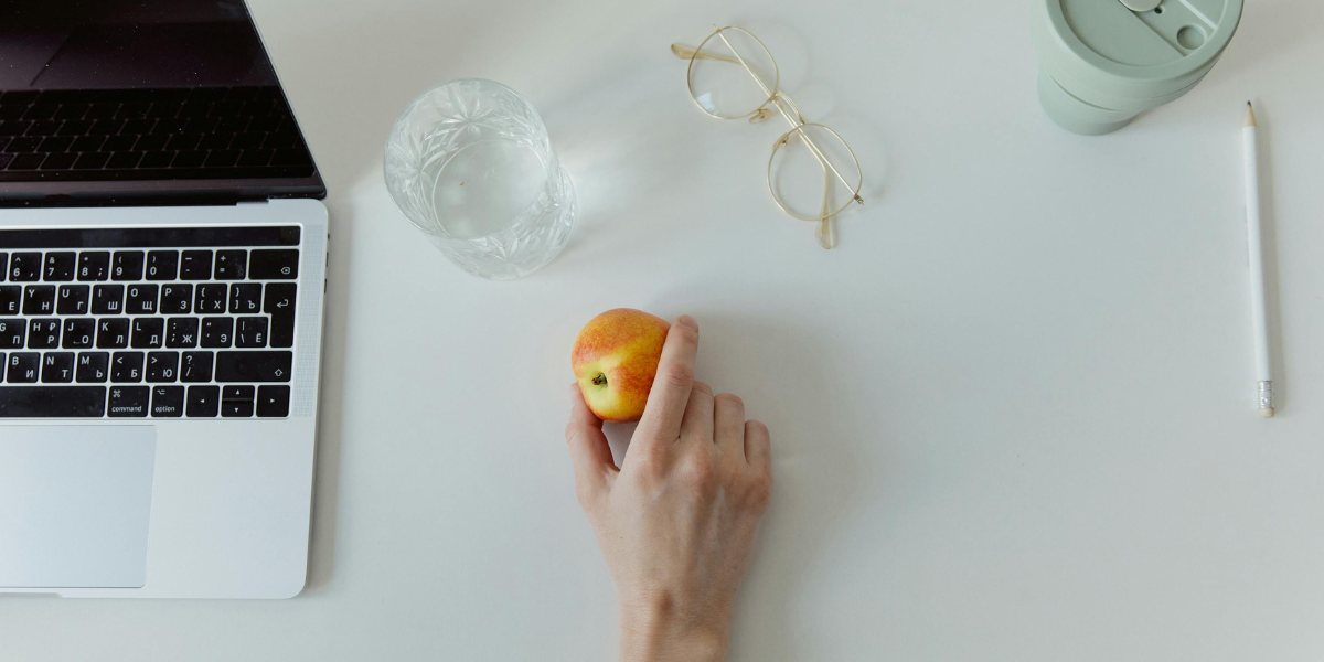 orange on a desk 