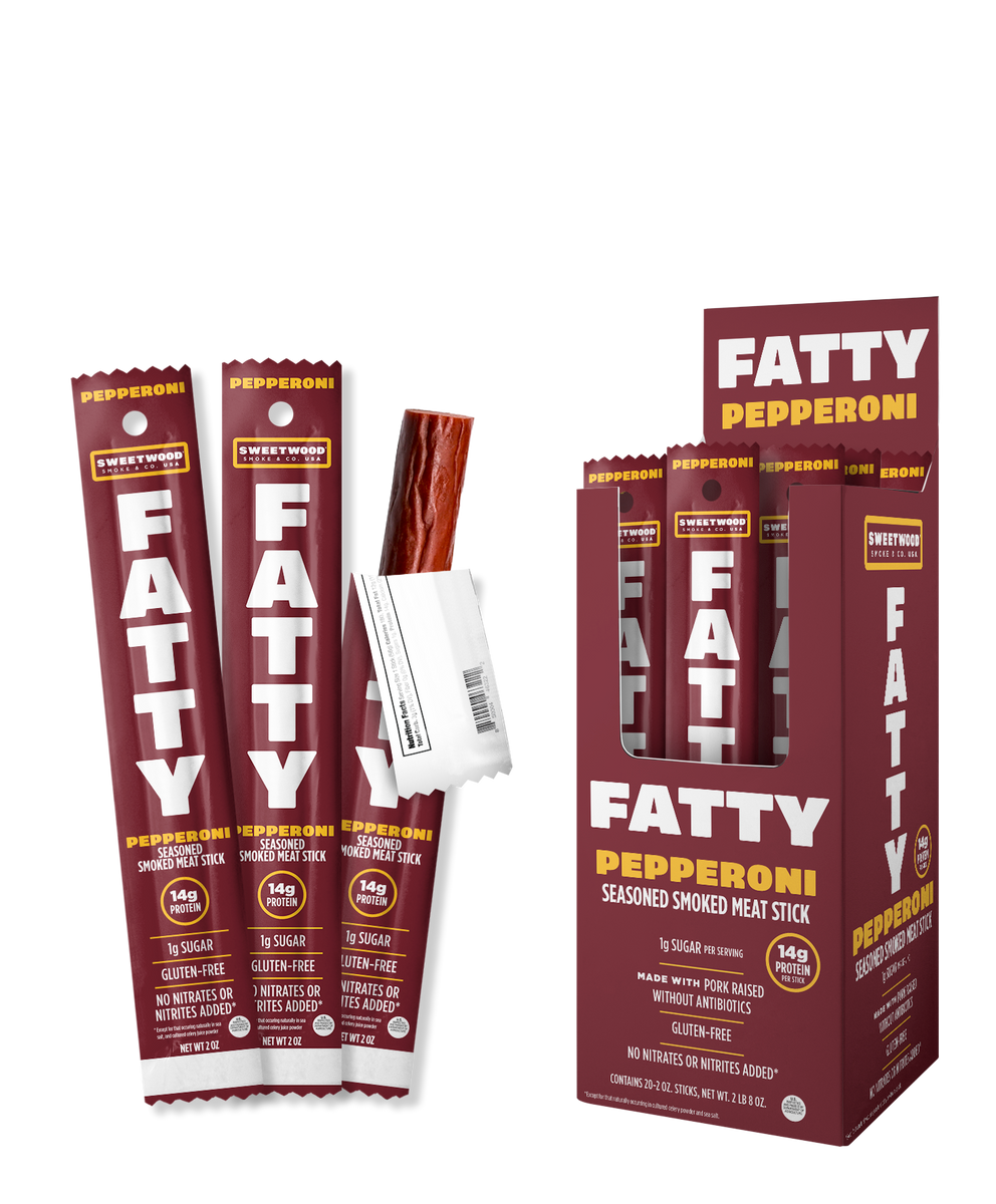 FATTY 2 oz Pepperoni Sticks Pepperoni Sticks Sweetwood Smoke & Co.